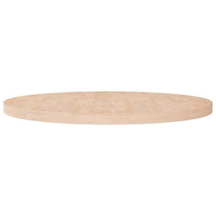 Dessus de table rond Ø90x4 cm Bois de chêne massif non traité - Photo n°1