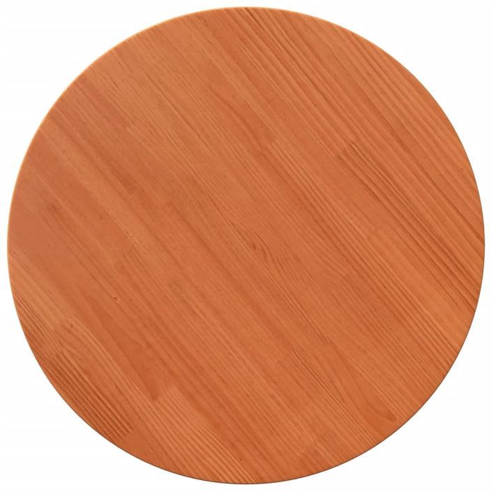 Dessus de table rond cire marron Ø60x2,5 cm bois de pin massif - Photo n°2