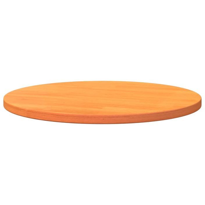 Dessus de table rond cire marron Ø60x2,5 cm bois de pin massif - Photo n°4