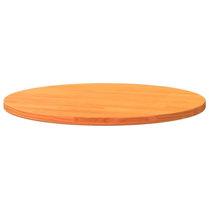 Dessus de table rond cire marron Ø70x2,5 cm bois de pin massif - Photo n°4