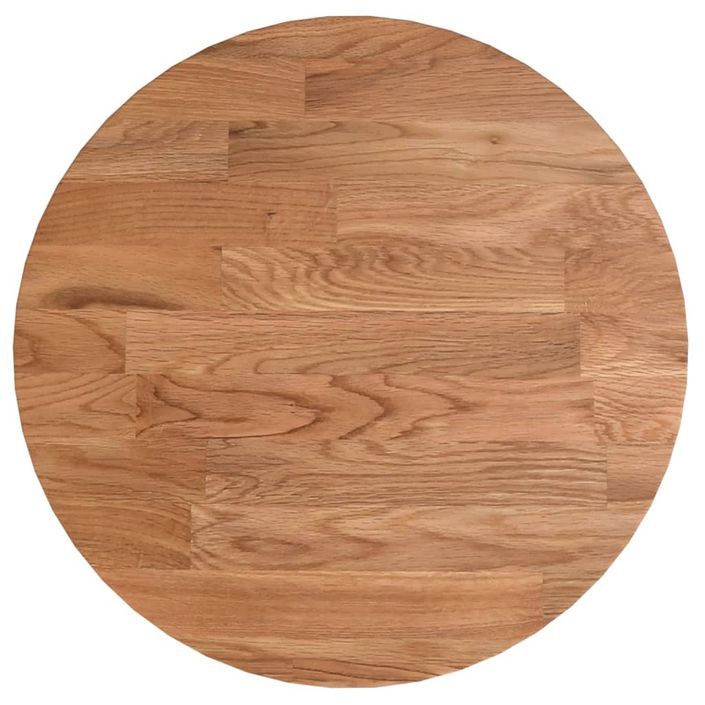 Dessus de table rond Marron clair Ø30x1,5 cm Bois chêne traité - Photo n°2