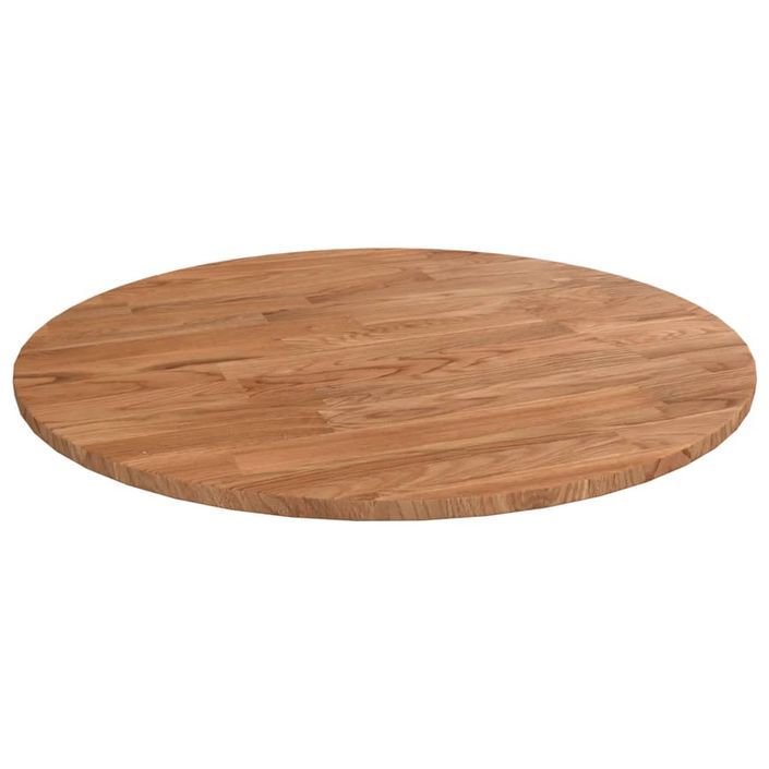 Dessus de table rond Marron clair Ø40x1,5 cm Bois chêne traité - Photo n°1