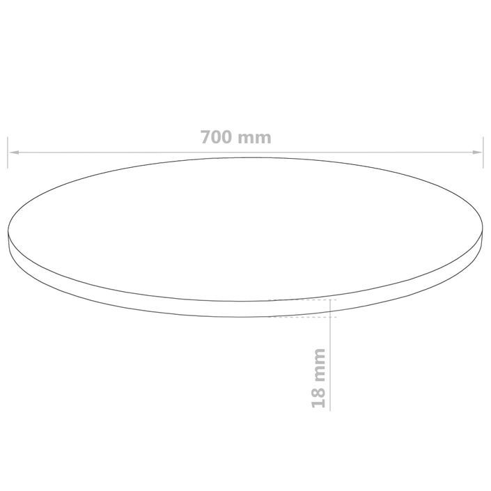 Dessus de table Rond MDF 700 x 18 mm - Photo n°6