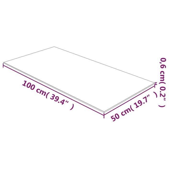 Dessus de table Transparent 50x100 cm Verre trempé - Photo n°4