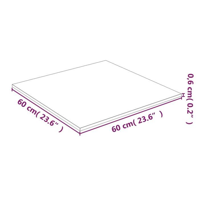 Dessus de table Transparent 60x60 cm Verre trempé - Photo n°4