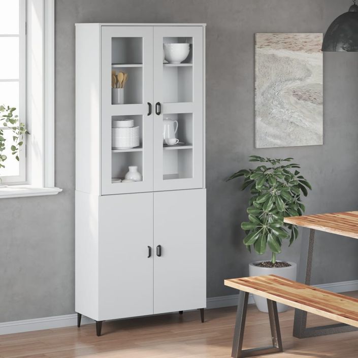 Dessus pour buffet VIKEN blanc bois de pin solide - Photo n°3