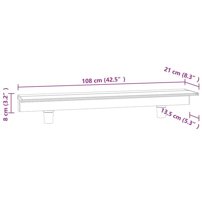 Déversoir pour cascade avec LED RVB Acrylique 108 cm - Photo n°12