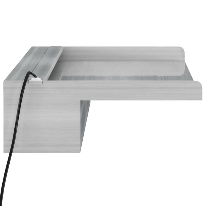 Déversoir pour cascade avec LED RVB Inox 60 cm - Photo n°9