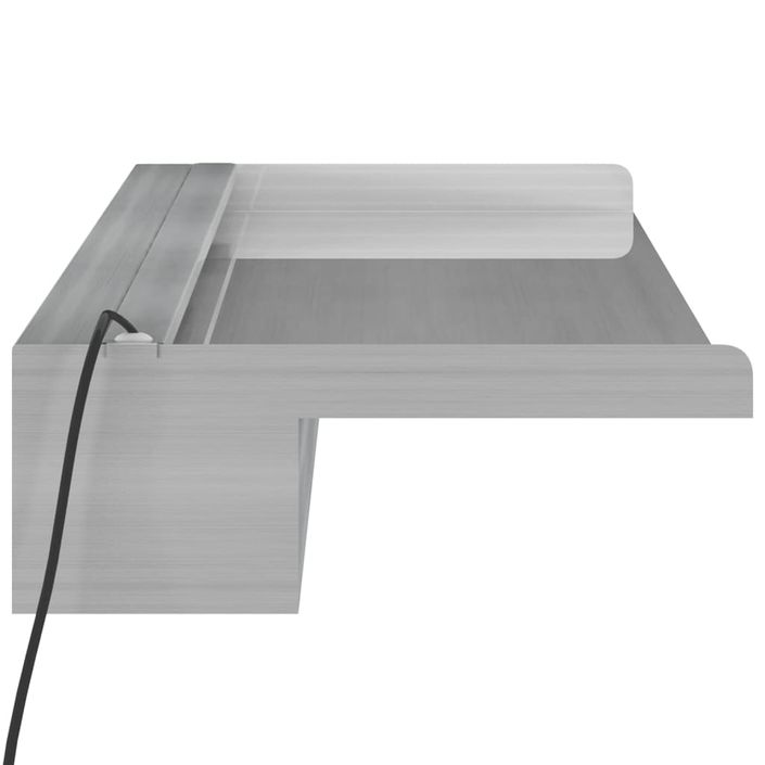 Déversoir pour cascade avec LED RVB Inox 90 cm - Photo n°9