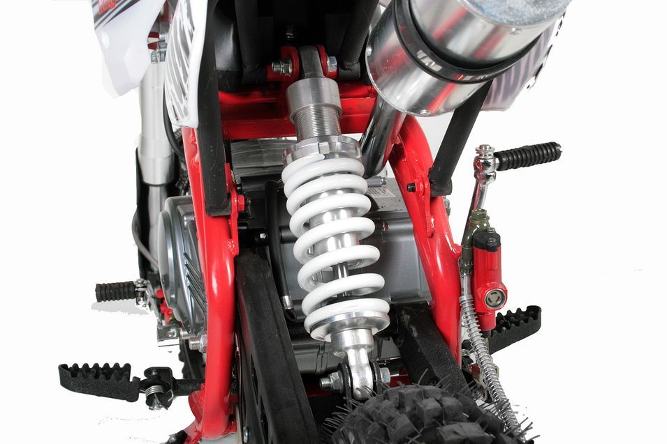 Dirt Bike 125cc Deluxe rouge 14/12 boite mécanique 4 temps Kick starter - Photo n°5