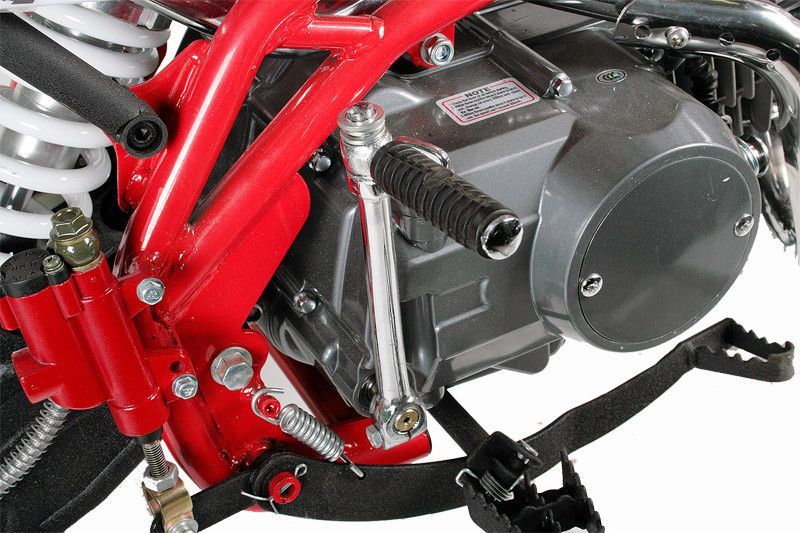 Dirt Bike 125cc Deluxe rouge 14/12 boite mécanique 4 temps Kick starter - Photo n°6