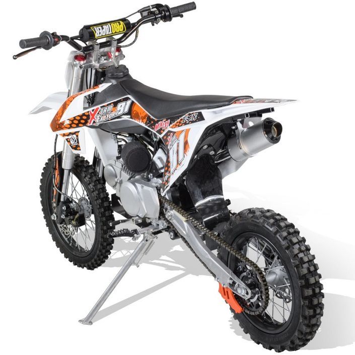 Dirt Bike 125cc MX 14/12 boite mécanique 4 temps Kick starter Orange - Photo n°3