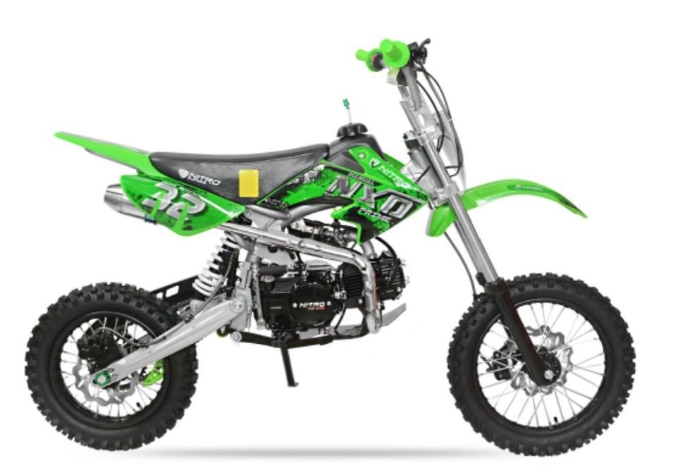 Dirt bike 125cc NXD M14 4 temps 14/12 vert mécanique 4 vitesses - Photo n°4