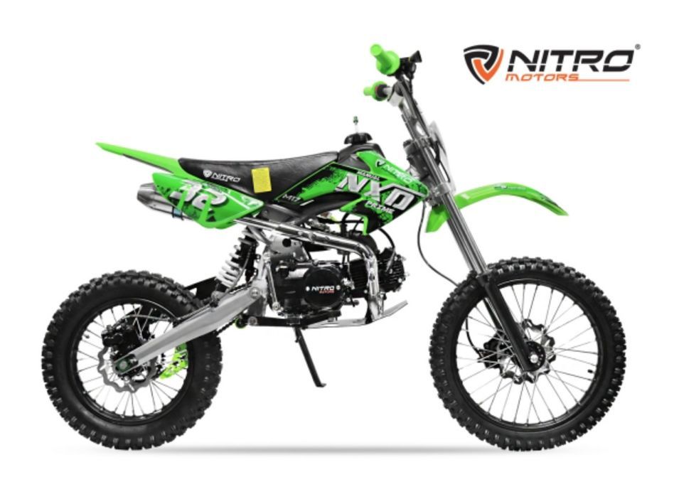 Dirt bike 125cc NXV 17/14 boite mécanique 4 temps e-start vert - Photo n°1