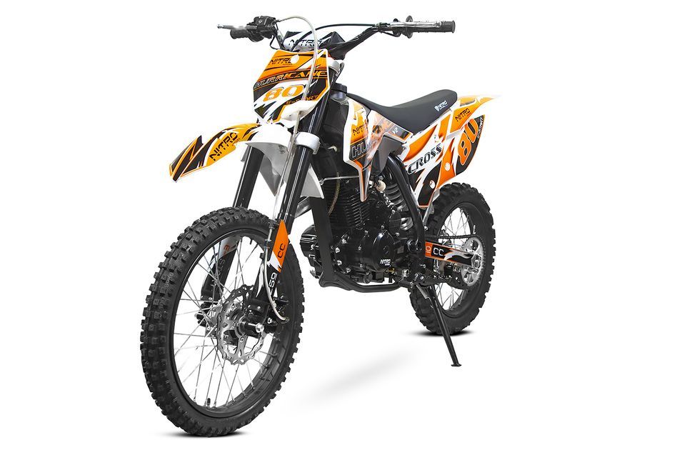 Dirtbike Hurricane 150cc orange V2 19/16 pouces 5 vitesses manuel refroidi par air - Photo n°2