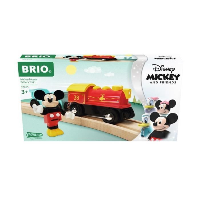DISNEY Brio Train a pile Mickey Mouse - Train sans pile pour circuit de train en bois - Ravensburger - Des 3 ans - 32265 - Photo n°1