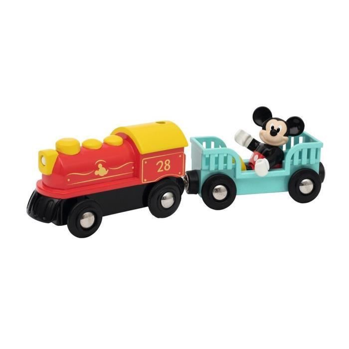 DISNEY Brio Train a pile Mickey Mouse - Train sans pile pour circuit de train en bois - Ravensburger - Des 3 ans - 32265 - Photo n°2