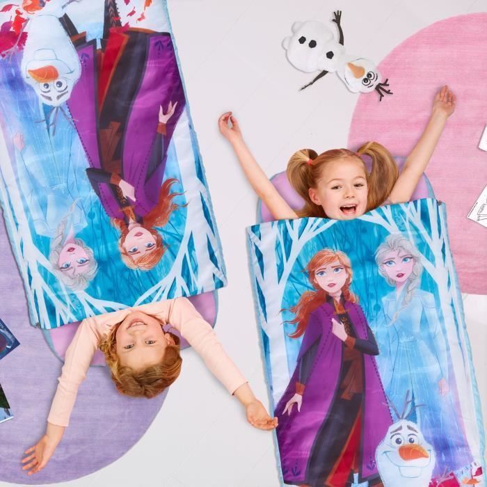 DISNEY FROZEN Lit junior ReadyBed La Reine des Neiges - Gonflable pour enfants avec sac de couchage intégré - Bleu - Photo n°3