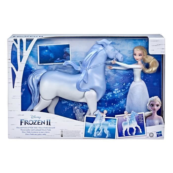 Disney La Reine des Neiges 2 - Poupee Princesse Disney Elsa 30 cm et son cheval Nokk interactif 23cm - Photo n°3