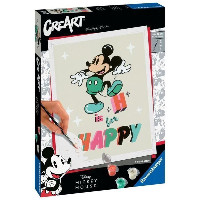 DISNEY MICKEY MOUSE - CreArt - grand - H is for Happy - Ravensburger - Photo n°1