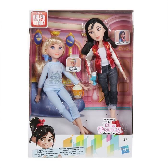 Disney Princesses - Poupees tendances Comfy Squad Cendrillon et Mulan - 30 cm - Photo n°1