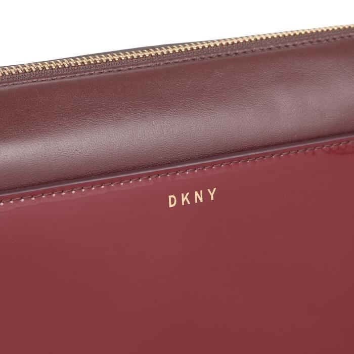 DKNY Sac en cuir de brevet R361060205 PATENT LEATHER GRANAT Femme - Photo n°4