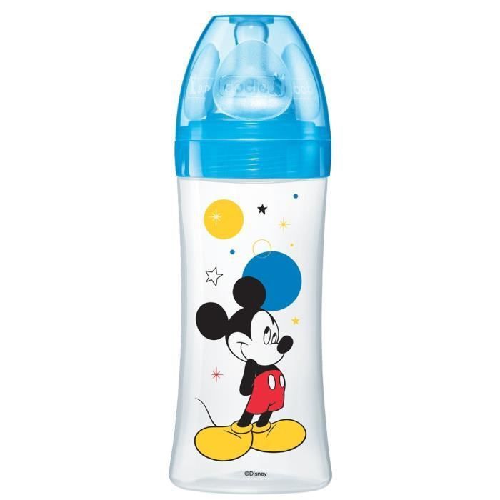DODIE Mon Coffret Mickey (1 biberon Initiation+ 330ml bleu, 1 sucette anatomique +18M, 1 attache sucette) - Disney Baby - Photo n°2