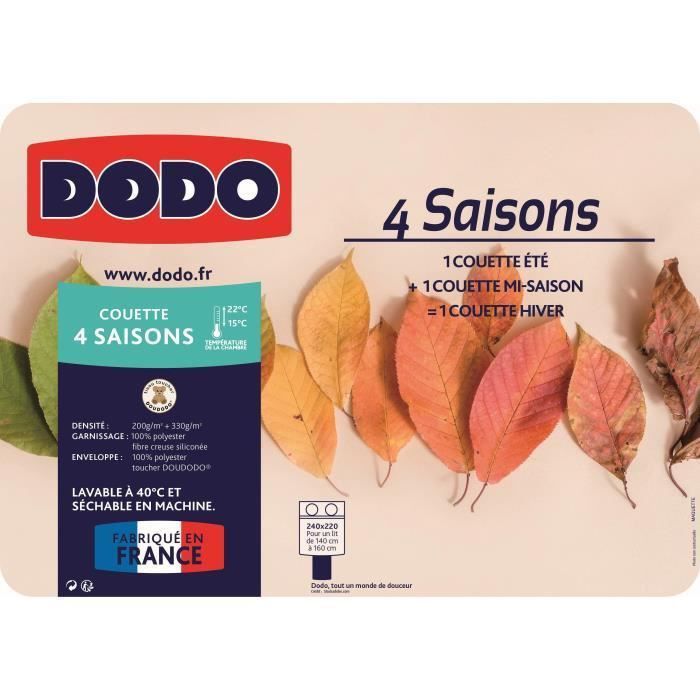 DODO Couette 4 Saisons 220x240 cm - 100% Polyester - Photo n°3