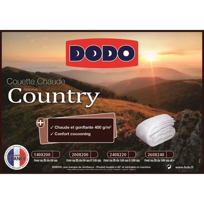 DODO Couette chaude 400gr/m² COUNTRY 220x240cm - Photo n°3