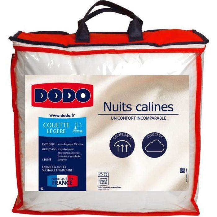 DODO Couette légere 220x240 - 100% Polyester Microlux - NUITS CALINES - Photo n°1