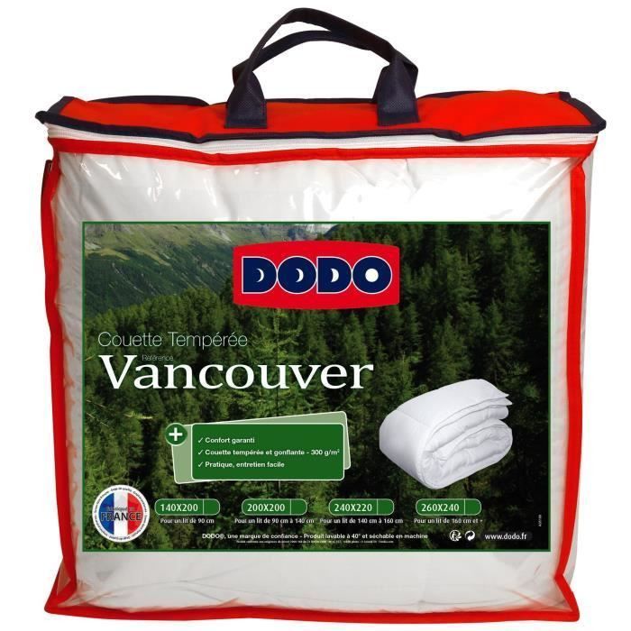 DODO Couette tempérée Vancouver - 220 x 240 cm - Blanc - Photo n°1