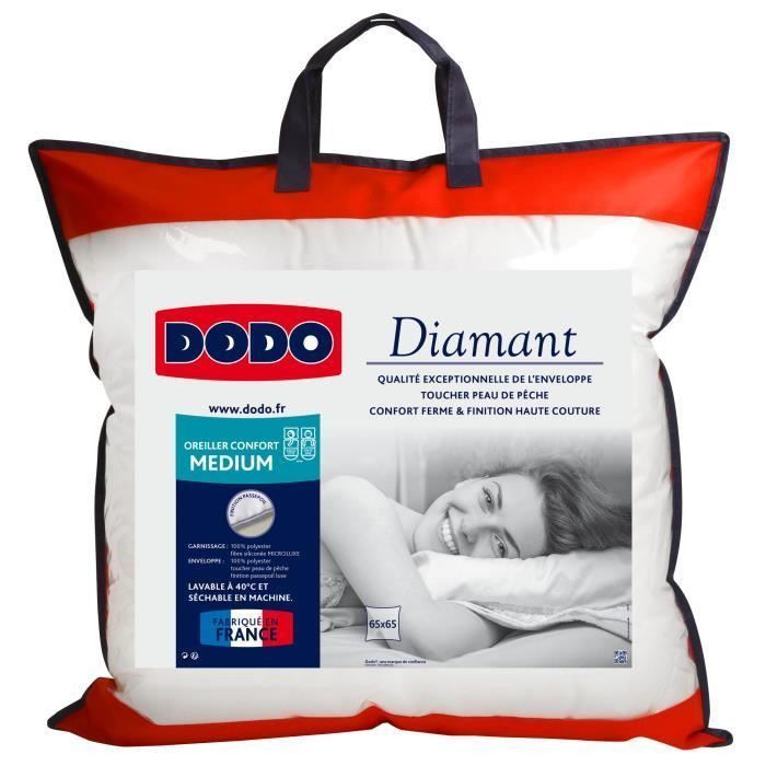 DODO Oreiller DIAMANT Confort Médium 65x65cm - Photo n°1