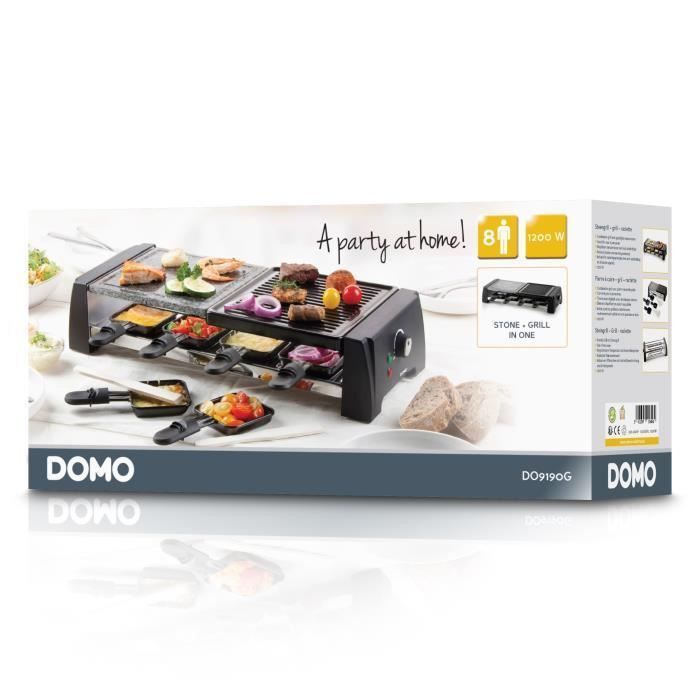 DOMO DO9190G Appareil a raclette 8 personnes - Noir - Photo n°4