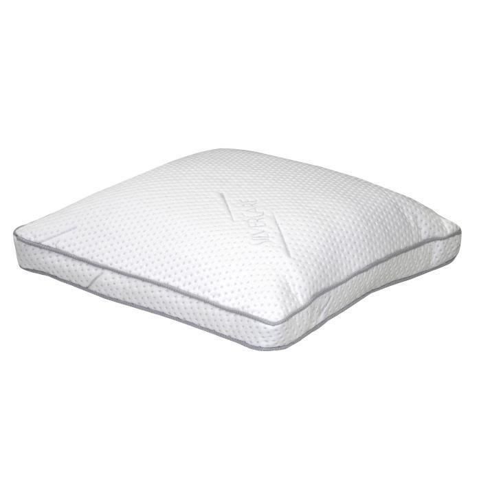 DORMIPUR Oreiller mousse a mémoire de forme Carat Luxe confort soft 60x60 cm blanc - Photo n°1