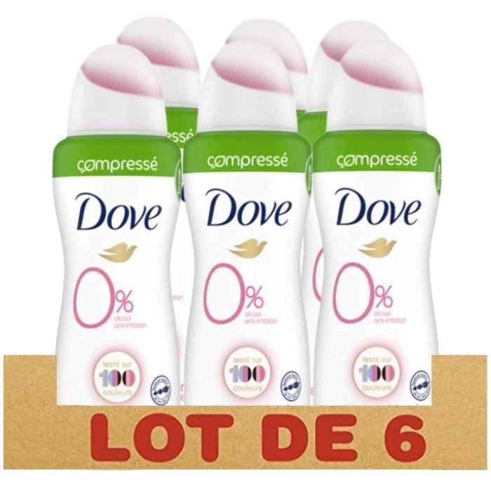 DOVE Lot de 6 Déodorants Femme Compressé Invisible Care - 100ml - Photo n°1