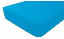 Drap housse bébé jersey 60 x 120 cm bleu turquoise Doux nid - Photo n°1