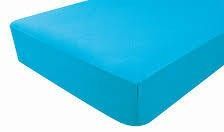 Drap housse bébé jersey 70 x 140 cm turquoise Doux nid - Photo n°1