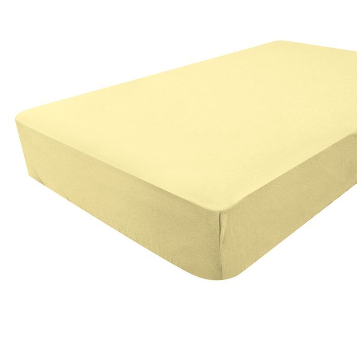 Drap housse Jaune Bambou - Photo n°1