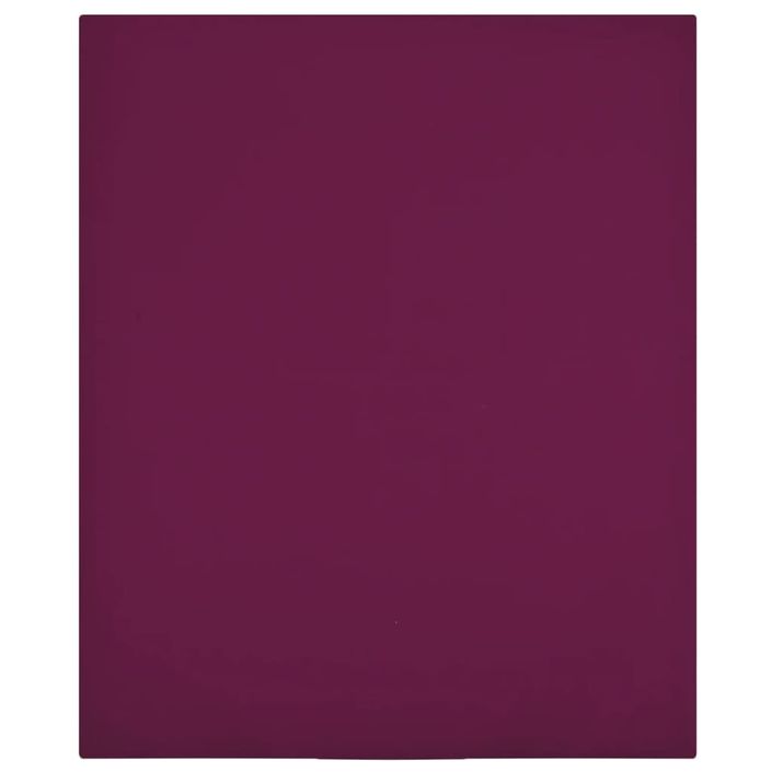 Drap-housse Jersey Bordeaux 180x200 cm Coton - Photo n°1