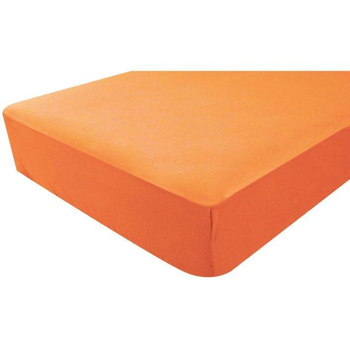 Drap housse Orange Jersey Doux Nid - Photo n°1