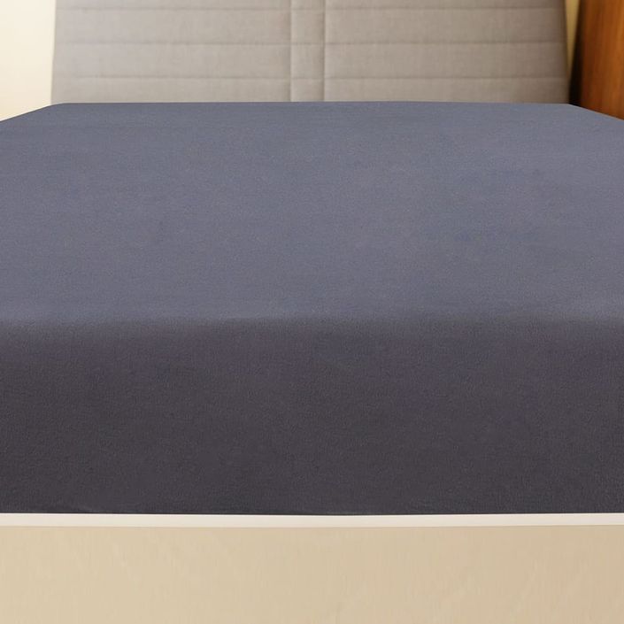 Draps-housses Jersey 2 pcs Anthracite 100x200 cm Coton - Photo n°3