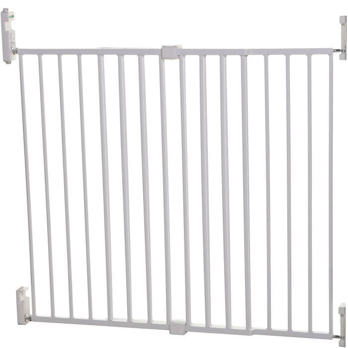 DREAMBABY Barriere de sécurité Extra large BROADWAY Gro Gate - A visser - L 76/134,5 x H 76 cm - Blanche - Photo n°1
