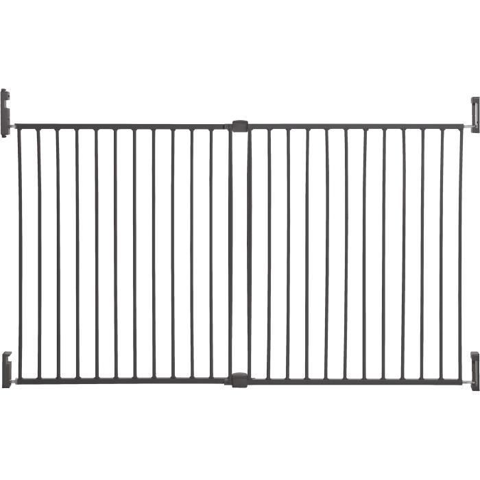DREAMBABY Barriere de sécurité Extra large BROADWAY Gro Gate - A visser - L 76/134,5 x H 76 cm - Grise - Photo n°1