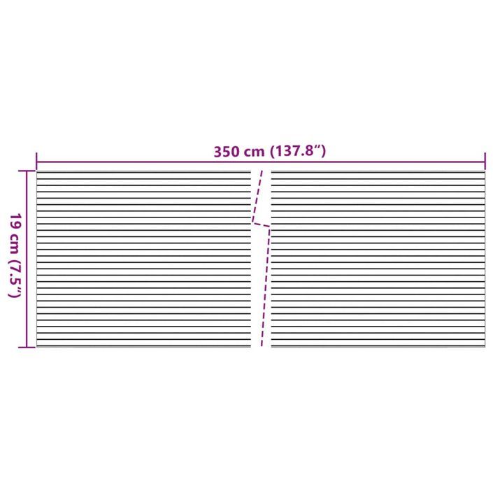 Écran d'intimité de jardin aspect pierre grossière gris PVC - Photo n°7