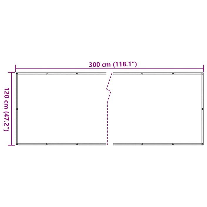 Écran d'intimité de jardin blanc 300x120 cm PVC - Photo n°6