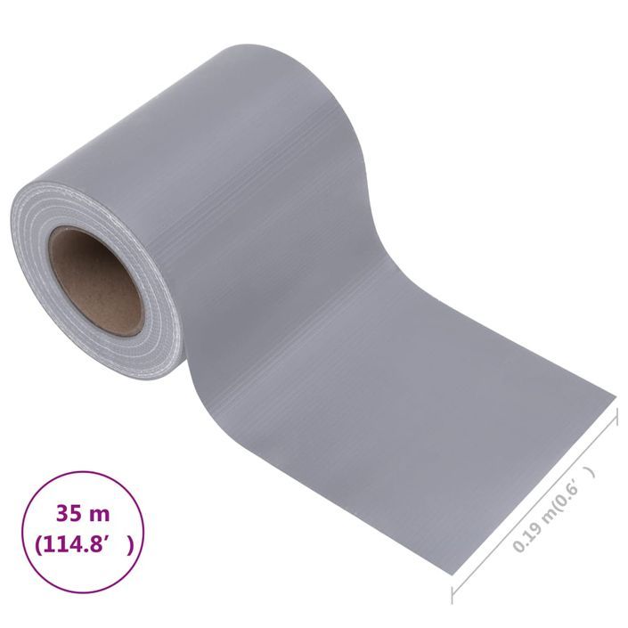 Écran d'intimité de jardin PVC 35x0,19 m Gris clair mat - Photo n°10