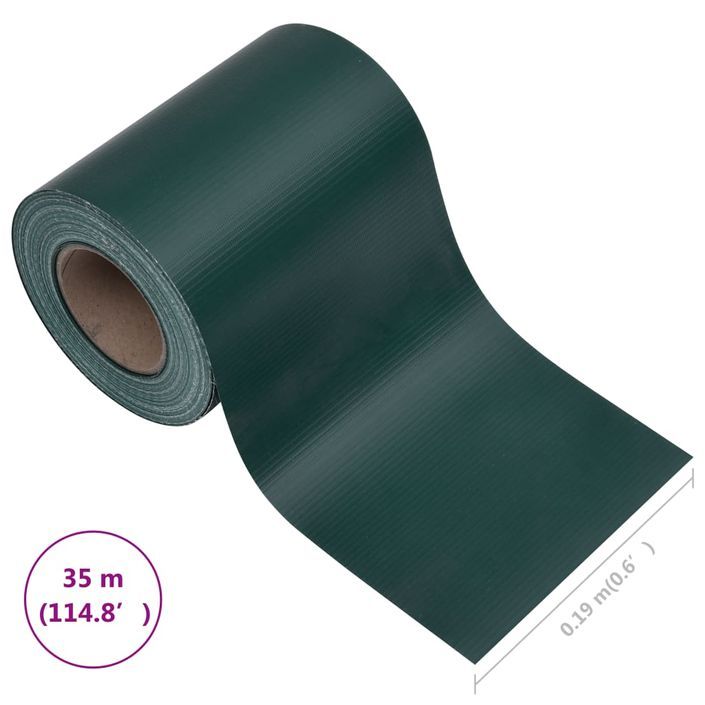 Écran d'intimité de jardin PVC 35x0,19 m Vert mat - Photo n°10