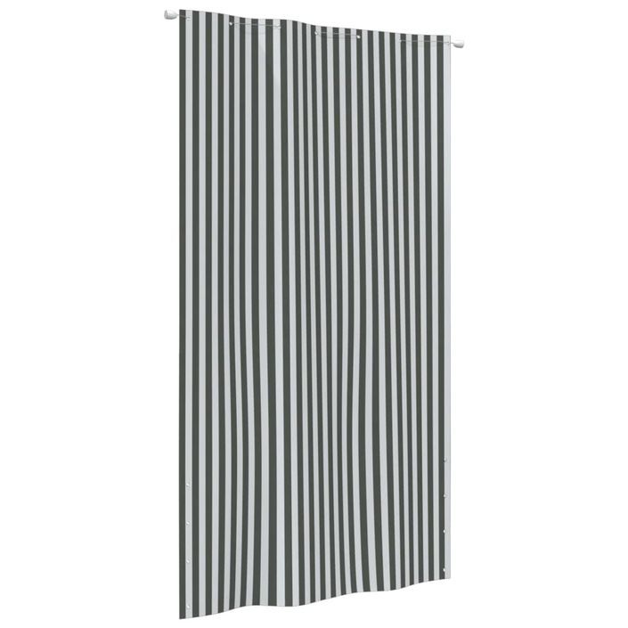 Écran de balcon Anthracite et blanc 140x240 cm Tissu Oxford - Photo n°1