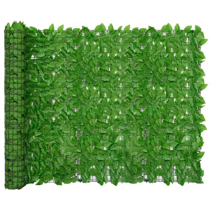 Écran de balcon avec feuilles vert 300x150 cm - Photo n°1