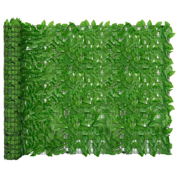 Écran de balcon avec feuilles vert 600x150 cm - Photo n°1